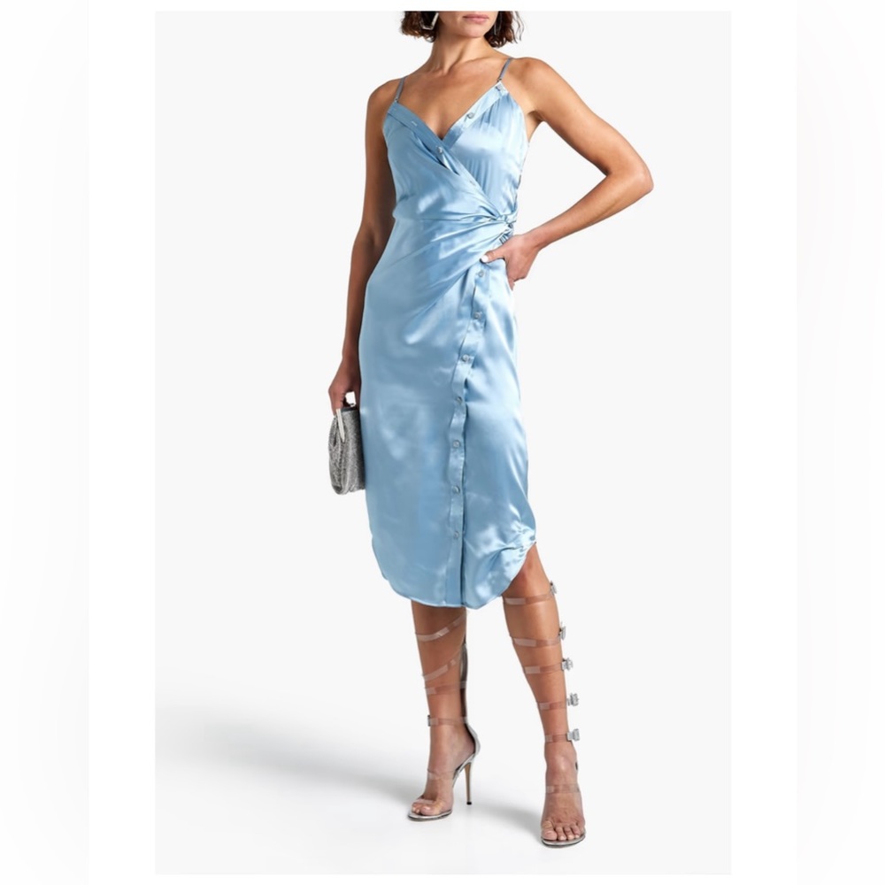 Alexander Wang Light Blue Silk Midi Dress